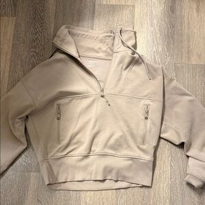Old Navy Taupe Dynamic Fleece Pullover